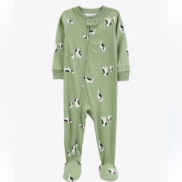 Carter's Navy and Green Baby Romper - Picture 2 of 7